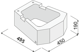 GEOSTONE - SHELF - povrch hladký